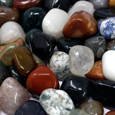 NMGC-05 - Mixed Gemstones 1kg - Vendu en 1x unité/s par extérieur