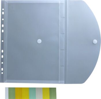 Porte-documents A4 avec plis extensibles sur tout le pourtour et fermeture velcro, transparent incolore, avec hauteur de remplissage 20 mm, en PP - 5 pièces 2