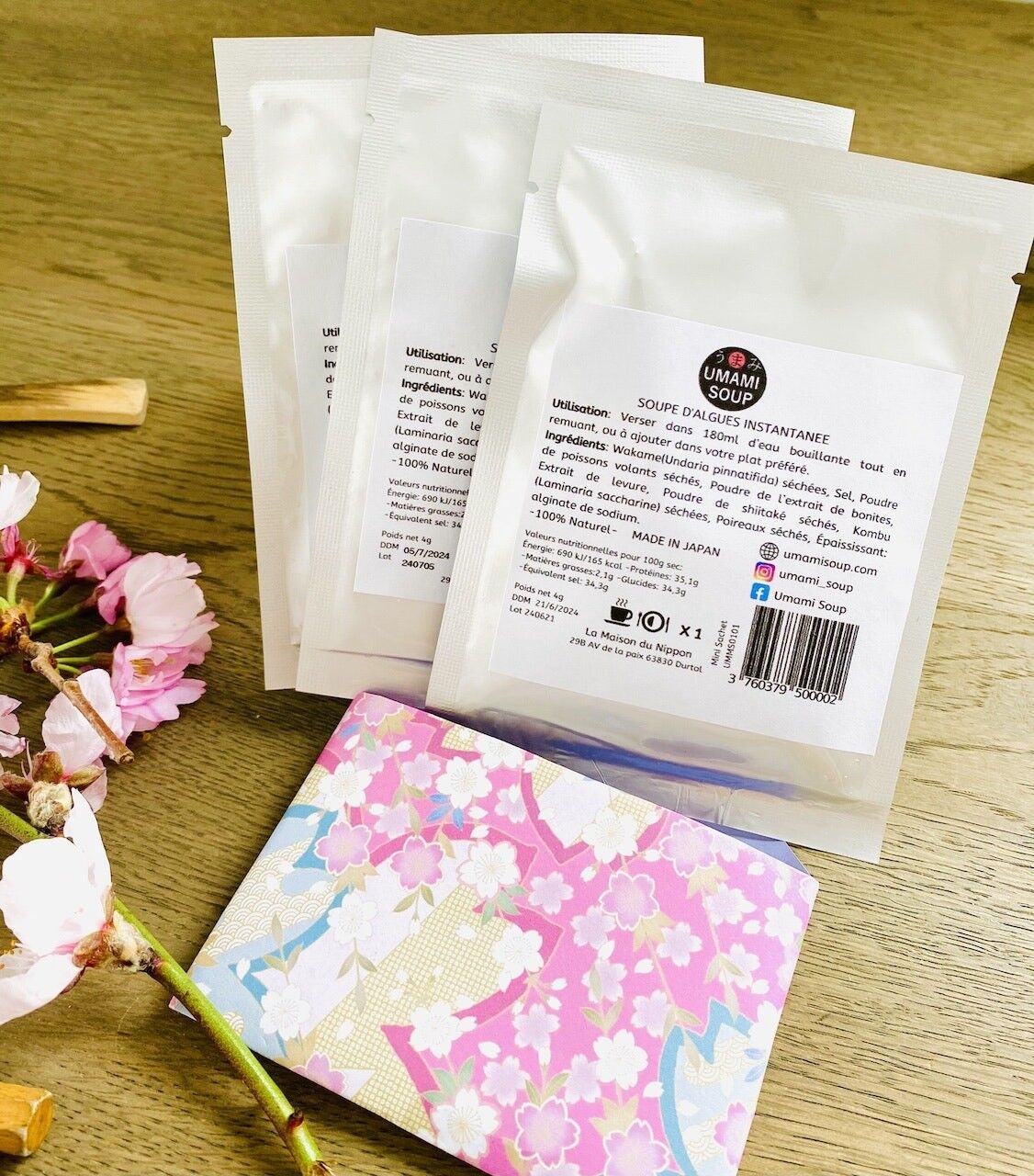 Mini-Beutel (4 g), 3er-Packung mit Origami-Hülle