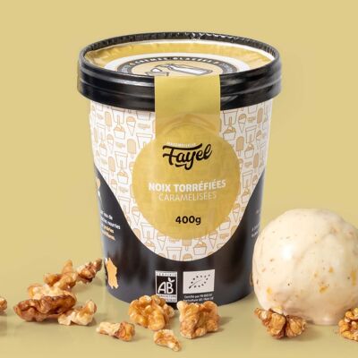 Gelato alla nocciola tostata caramellata - 100% biologico goloso e generoso - vasetto da 500ml