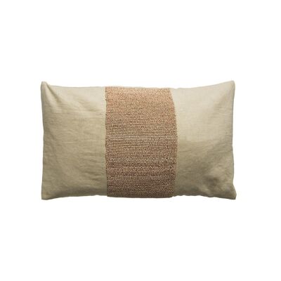 Cushion cover in cotton and wood BOBO 30x50