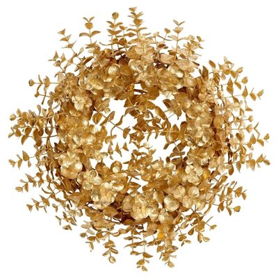 Corona eucalipto dorado d15