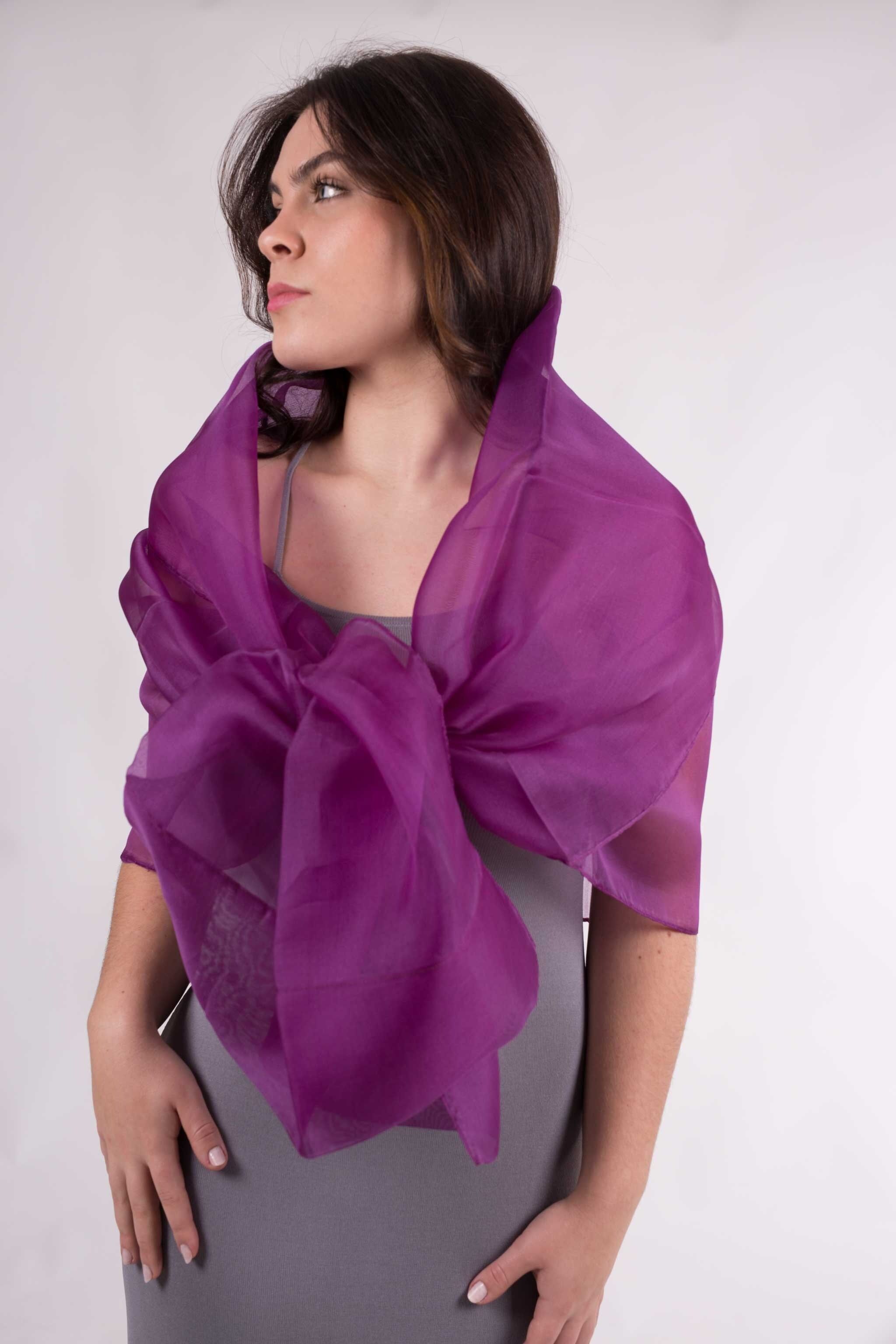 Organza-Schal aus natürlicher Seide