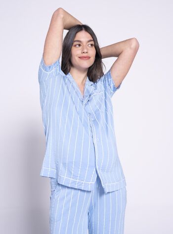 Ensemble pyjama chemise rayée 2