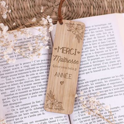 Bamboo Bookmark - Thank You Mistress