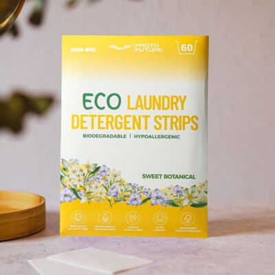 Proto Future Detergente para ropa ecológico en hojas (Sweet Botanical) 60 lavados