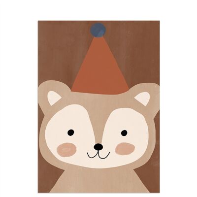 Affiche pour enfants Bear-y Adorable Animal, papier écologique et emballage