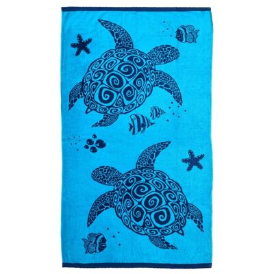 Strandtuch aus Jacquard-Osa-Velours-Frottee, 90 x 170 cm, 400 g/m²
