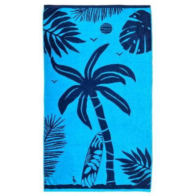 Cokoba Strandtuch aus Jacquard-Velours-Frottee, 90 x 170 cm, 400 g/m²