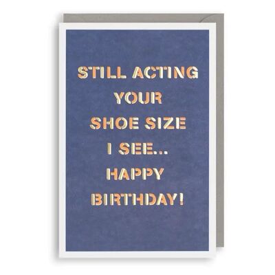 SHOE SIZE Birthday Card