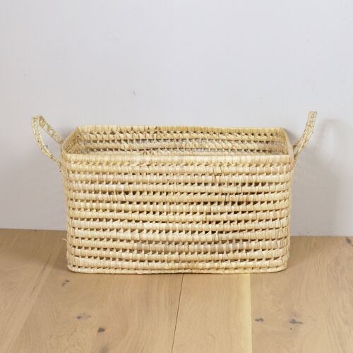 Panier de rangement en feuilles de palmier 60cm