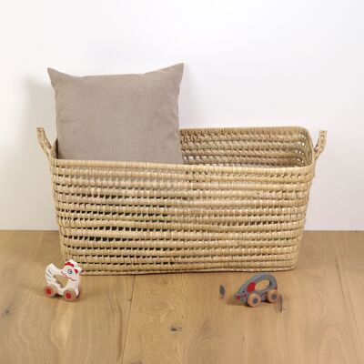 Cesto portaoggetti in foglia di palma 80 cm