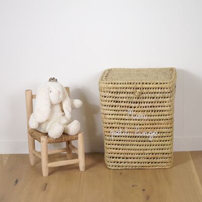 Personalized Palm Leaf Storage Basket - My Little Linen