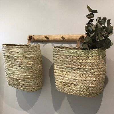 Palm Leaf Hanging Baskets