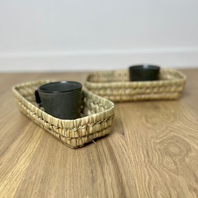 Small palm leaf basket - Elongated