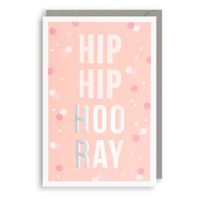 Tarjeta de boda de aniversario de cumpleaños de HIP HIP HOORAY