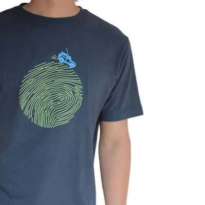 T-shirt Earth Rover en bleu denim