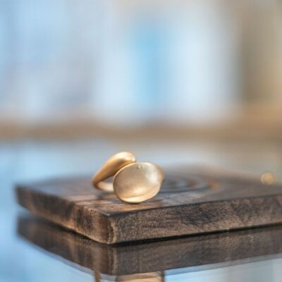 Anneau simple réglable de vague ouverte d'or, empilant l'anneau géométrique de Boho, anneaux minces ouverts à la mode pour des femmes, cadeau de Noel pour elle