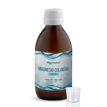 Dioxnatur Magnésium Pur Magnésium Colloïdal Liquide 50 ppm + Verre Doseur – Relaxant Naturel – Convient aux Végétaliens 1