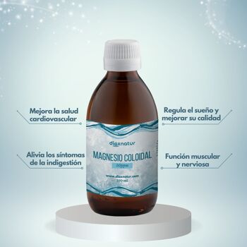 Dioxnatur Magnésium Pur Magnésium Colloïdal Liquide 50 ppm + Verre Doseur – Relaxant Naturel – Convient aux Végétaliens 3