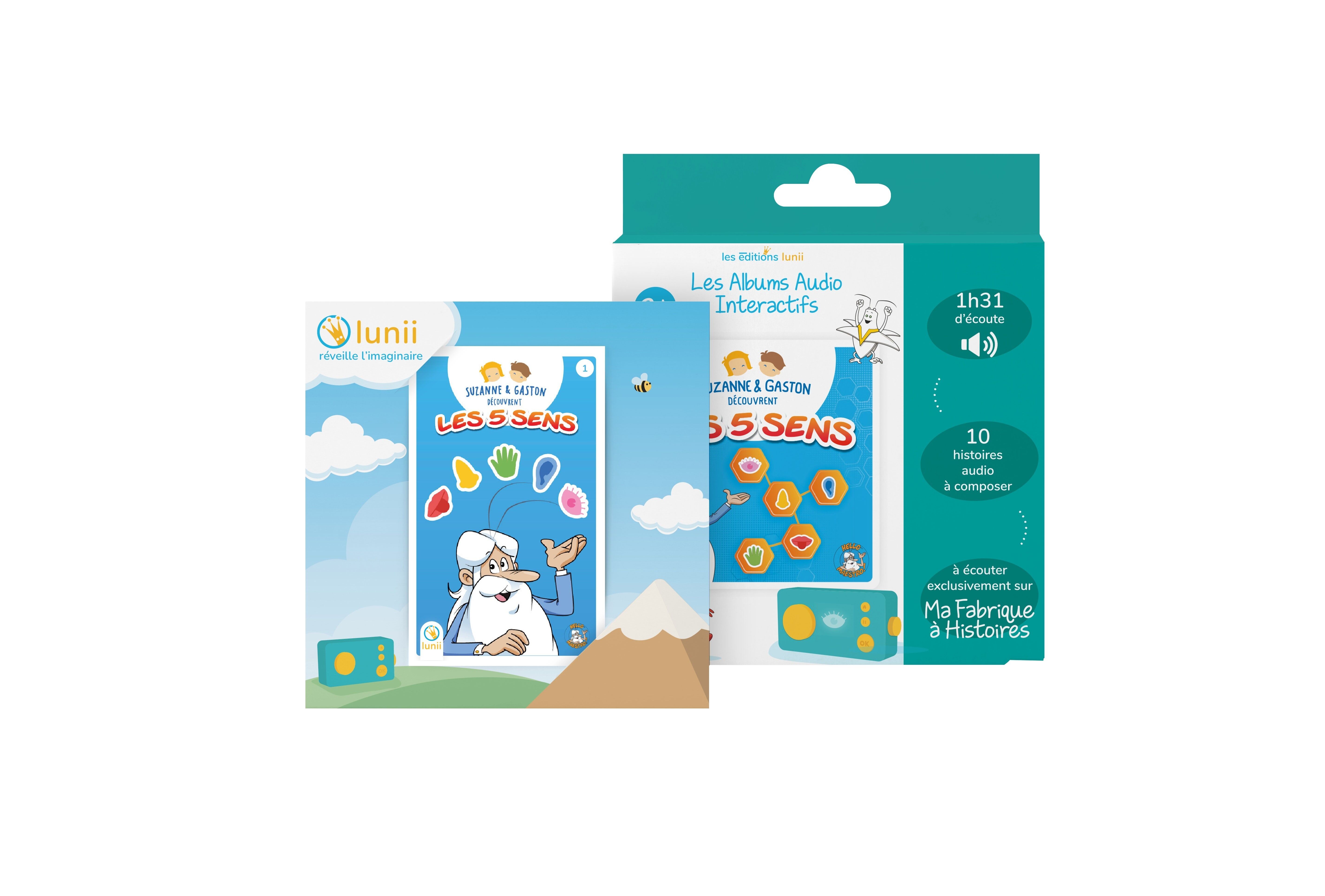 Cofanetto Suzanne & Gaston scopri i 5 sensi con Hello Maestro - Audiolibro interattivo dai 3 anni da ascoltare su Ma Fabrique à Histoires