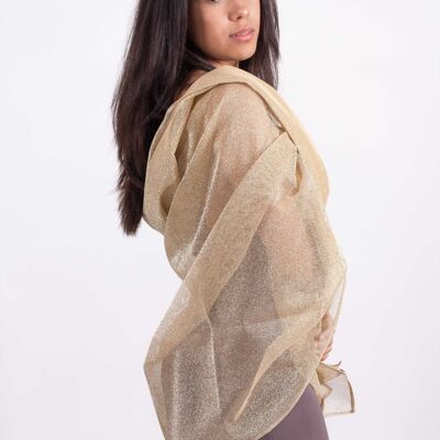 Gold Party Shawl with Lurex Lucia