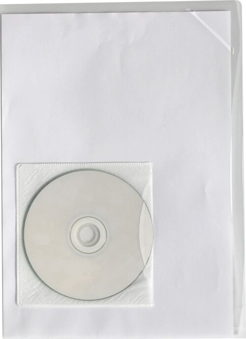EXXO by HFP Sichthüllen / Aktenhüllen / Dokumentenhüllen A4, aus PP, mit Daumenaussparung, CD-Tasche, Abheftvorrichtung, oben und seitlich offen, Farbe: transparent klar - 10 Stück