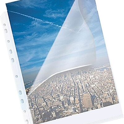 Brochure sleeves A4 PP film approx. 200 my transparent, smooth at the top and open on the side - 10 sleeves