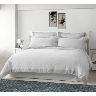 3-PIECE SET DUVET COVER SUBLIME LIGHT GRAY 240x260 cm