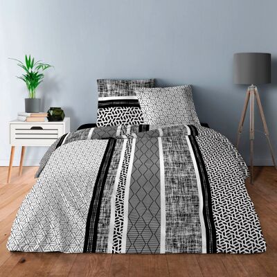 SET OF 4 PIECES LOFT DUVET COVER WITH FITTED SHEET IN 180X200
