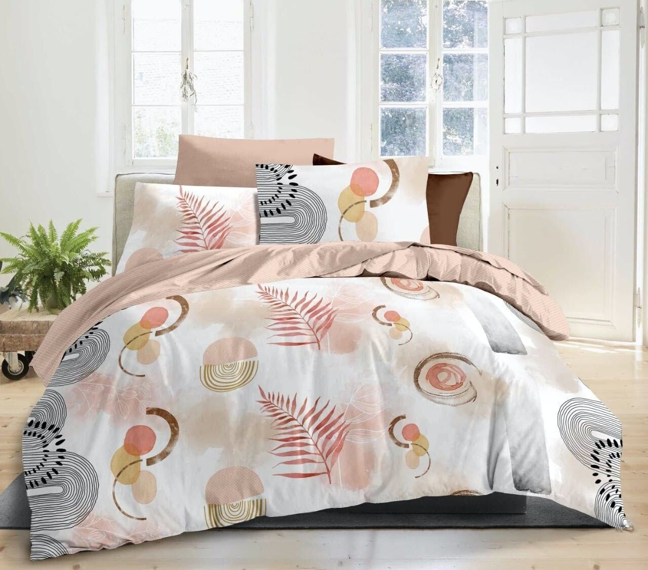 SET COPRIPIUMINO 3 PEZZI IN TERRACOTTA 220x240 cm