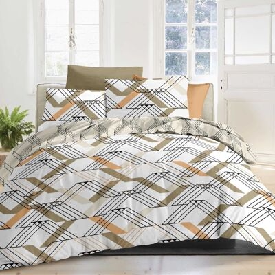 SET 4 PIECES DIEGO DUVET COVER WITH FITTED SHEET IN 160X200