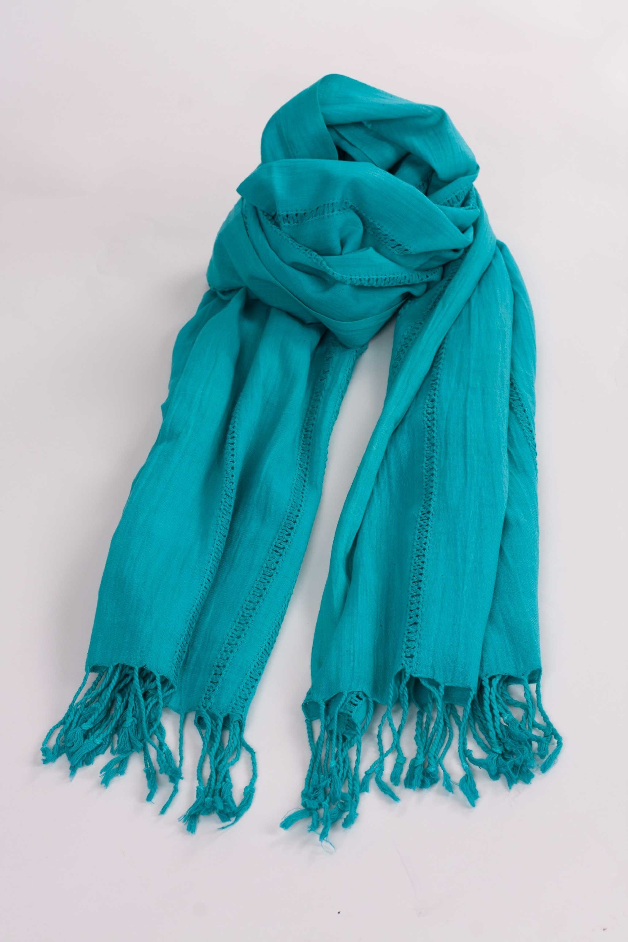 Scialle solare turchese