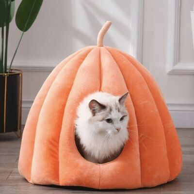 Pumpkin Shape Hooded Pet Bed House