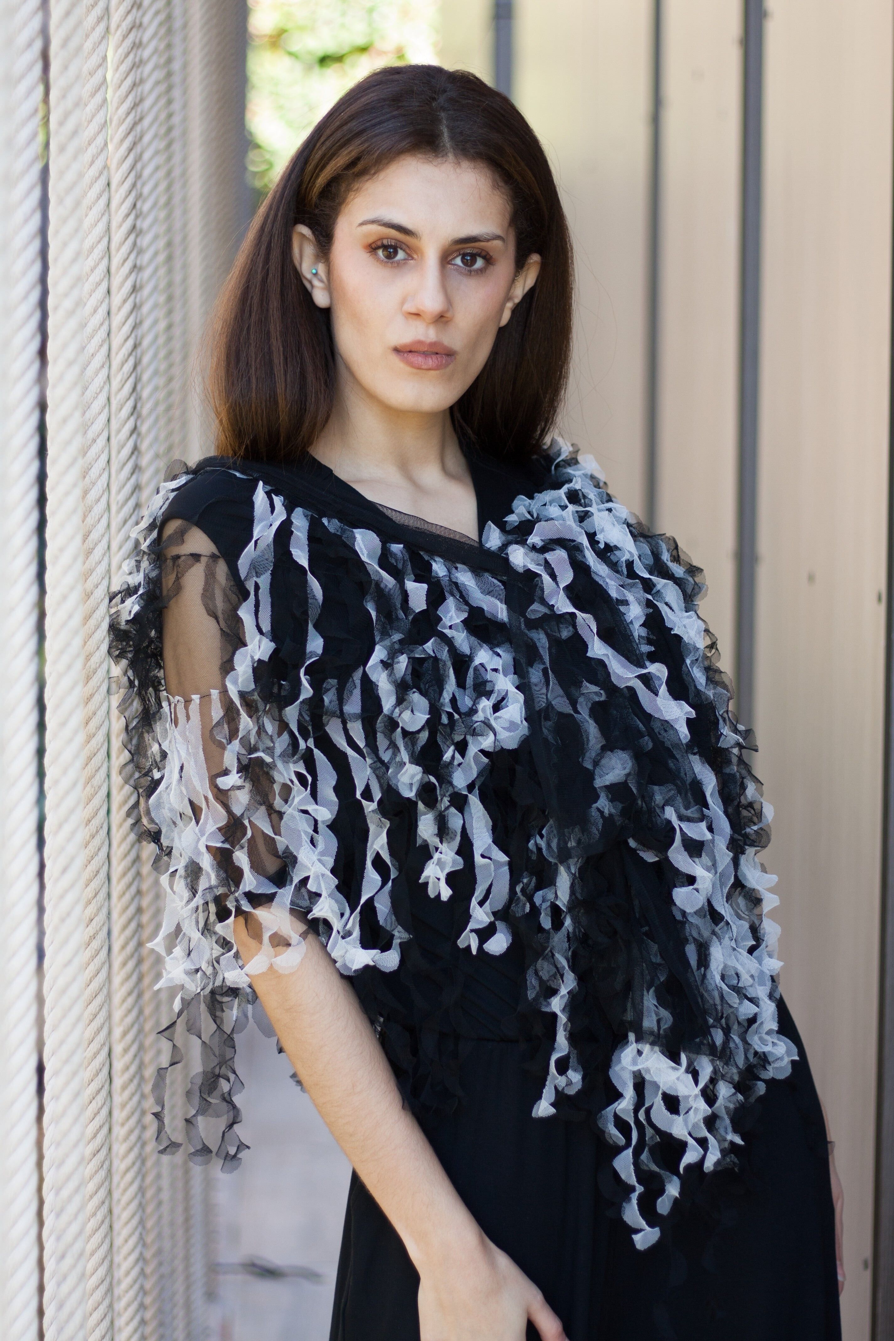 Scialle Montecarlo Festa in Tulle