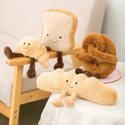 Pretzel Croissant Toast Bread Plush Toy