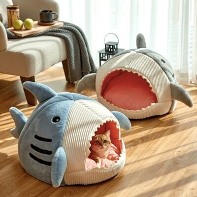 Shark Shape Cat Dog Bed House