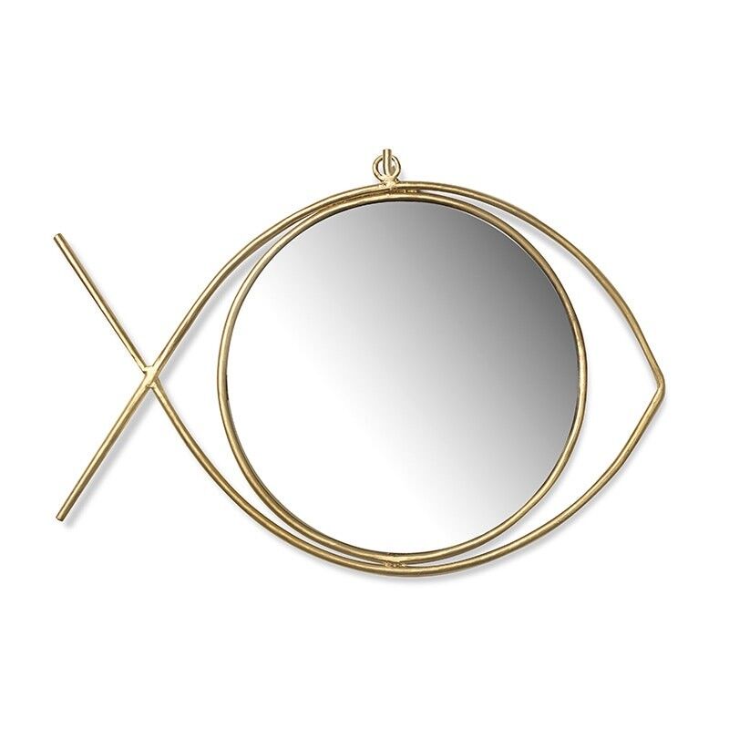Miroir Poisson en fer forgé