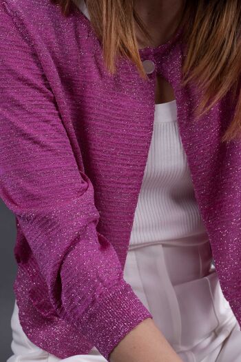 Veste en maille cardigan en lurex 10