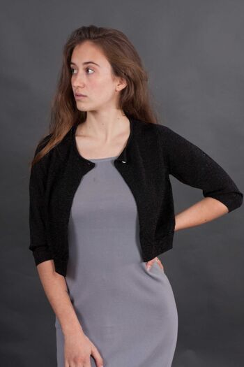 Veste en maille cardigan en lurex 12