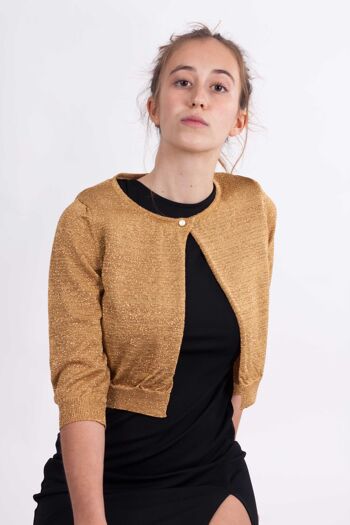 Veste en maille cardigan en lurex 20