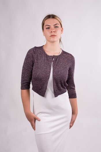 Veste en maille cardigan en lurex 23