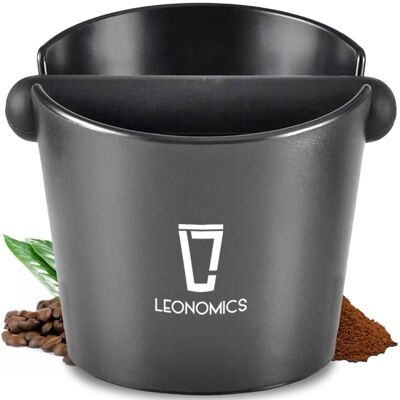Knock Box Noir Capacité 1L Leonomys - Cadeau de Noël