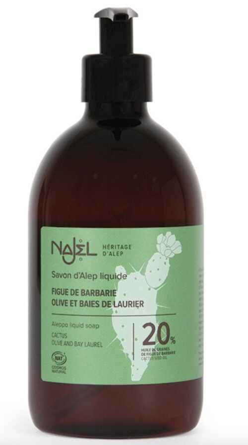 Savon d'Alep liquide 20% - huile de figue de Barbarie