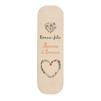 Wooden bookmarks printed hearts "Happy birthday…"