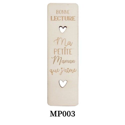 Marque-pages en bois "Ma petite… que j'aime"