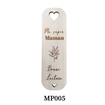 Marque-pages en bois "Ma Super… Bonne Lecture"