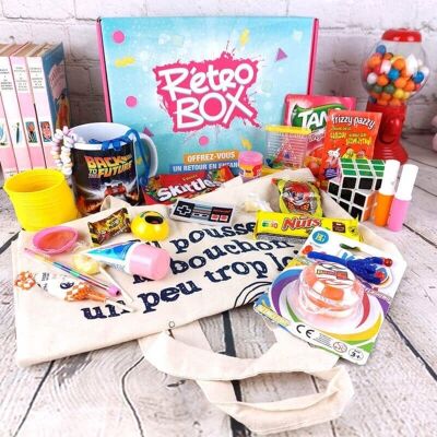 Rétro Box - Nos Souvenirs d'enfance - Coffret cadeau années 80 et 90 - Génération Souvenirs