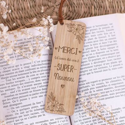 Bamboo bookmark - Thank you Nanny