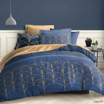 4 PIECE SET LUNA DUVET COVER WITH FITTED SHEET IN 160X203